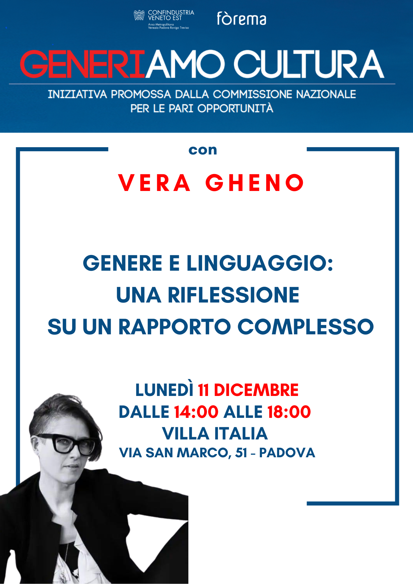 "Genere e linguaggio: una riflessione su un rapporto complesso" con Vera Gheno